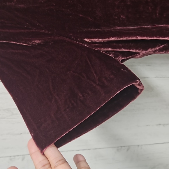 New Madewell choker top burgundy crushed velvet women's size small - Picture 11 of 14